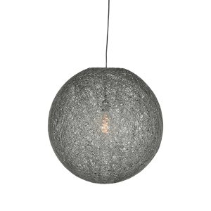 Hanglamp Twist - Grijs - Vlas - L